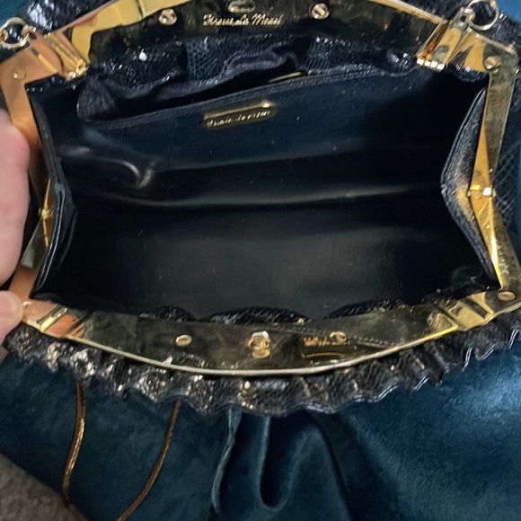 Vintage Finesse la Model Snakeskin Evening bag - Picture 4 of 6